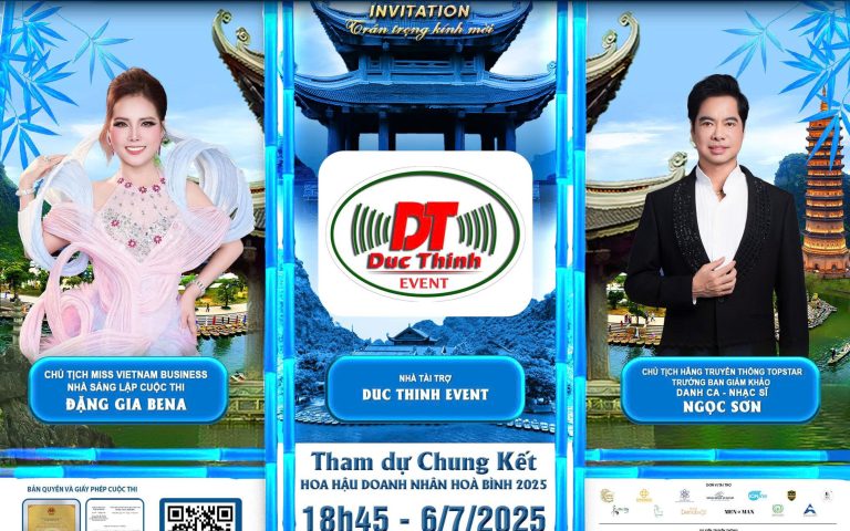 Nhà tài trợ hậu cần Đức Thịnh Event góp mặt tại Hoa hậu Doanh nhân Hòa bình 2025
