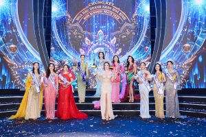 Visual “bạch nguyệt quang” của Hoa hậu Thanh Kiều gây bão mạng đêm Chung kết Miss Business Peace