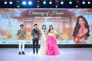 Hoa hậu Đại sứ Toàn cầu – Miss Global Ambassador Nguyễn Hạnh Nguyên phát biểu đầy xúc động trong ngày nhận nhiệm vụ mới