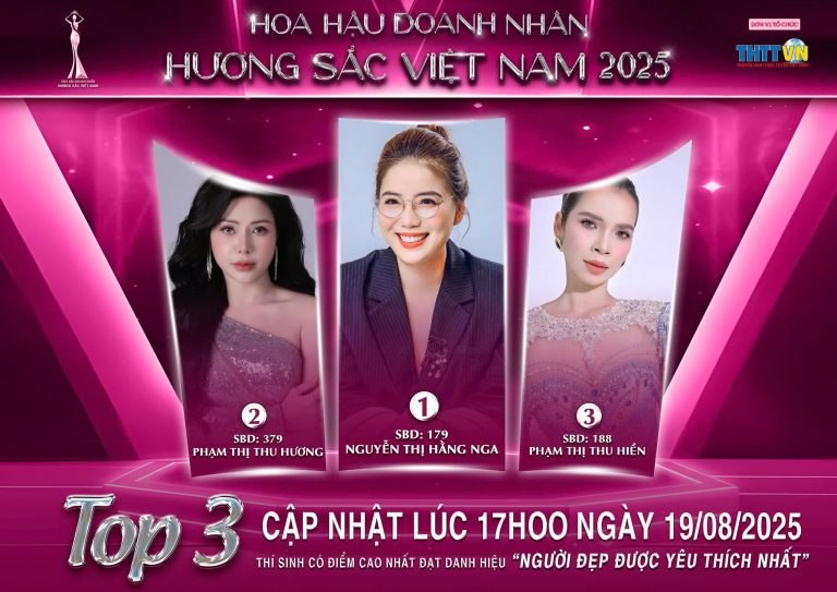 BXH Hoa hậu Doanh nhân Hương sắc Việt Nam 2025 chấn động vì màn bứt tốc “thần tốc” của mỹ nhân xứ Dừa