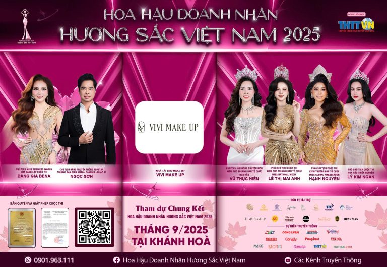 ViVi Makeup Academy tiếp tục khẳng định uy tín khi đồng hành cùng Hoa hậu Doanh nhân Hương sắc Việt Nam 2025