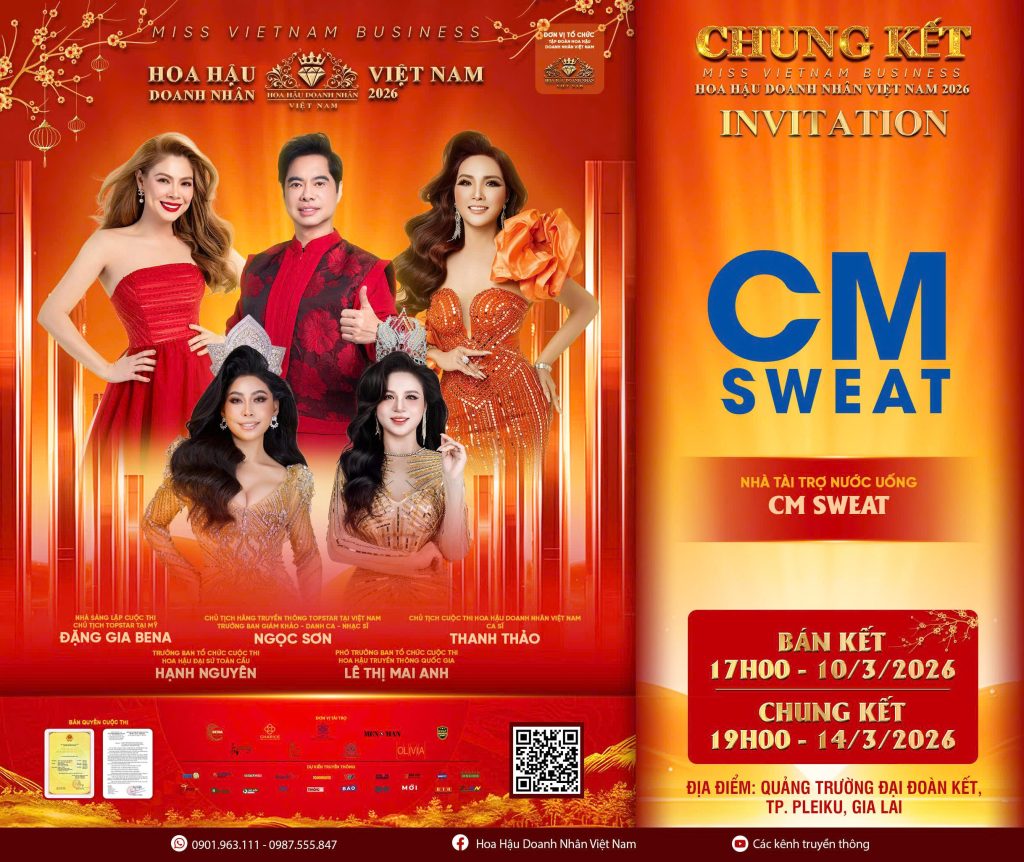 CM SWEAT chính thức trở thành Nhà tài trợ nước uống cho Hoa hậu Doanh nhân Việt Nam 2026