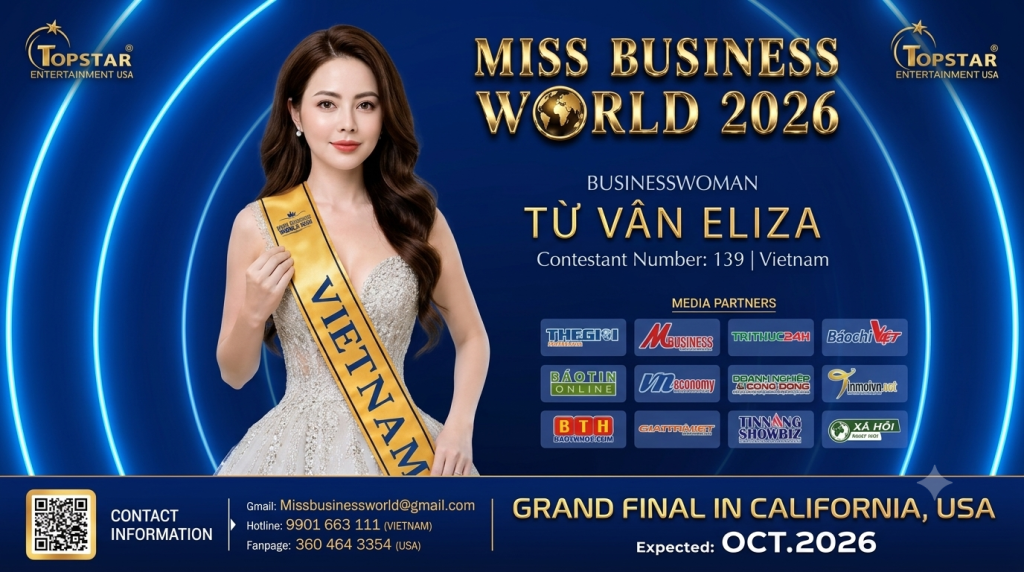 Sắc vóc “vạn người mê” và tư duy toàn cầu của CEO Global BIZ Solution Inc Từ Vân Eliza
