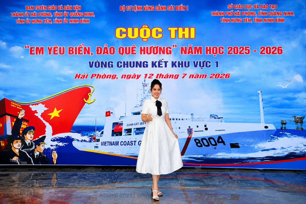 Hoa hậu Nhân ái Ngô Thị Hoàng Ngân đồng hành cùng Cuộc thi “Em yêu biển, đảo quê hương”