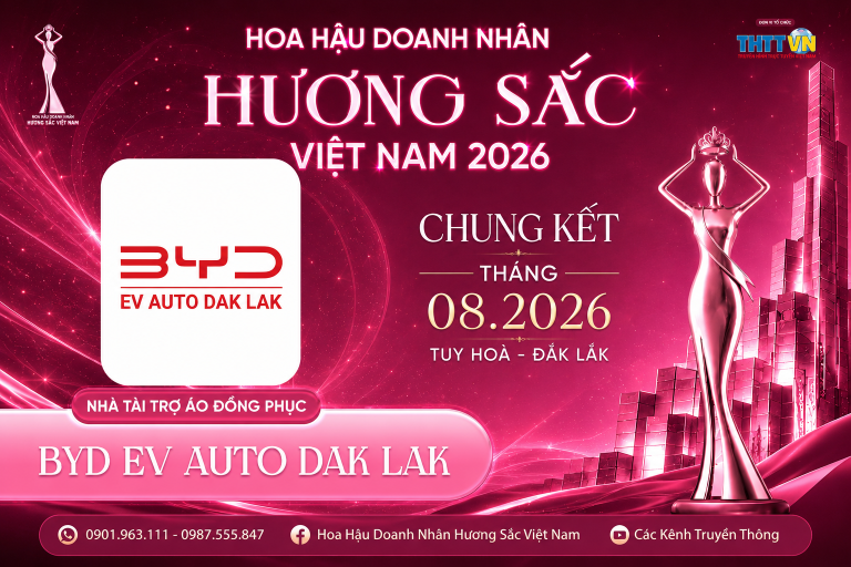 BYD EV Auto Đắk Lắk trở thành Nhà tài trợ áo đồng phục Hoa hậu Doanh nhân Hương sắc Việt Nam 2026